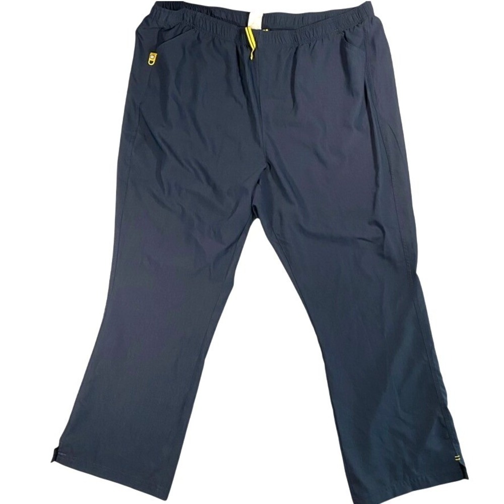 Butter-Soft Navy Blue Scrub Pants Womens 3X Elastic Waist Drawstring Utility‎